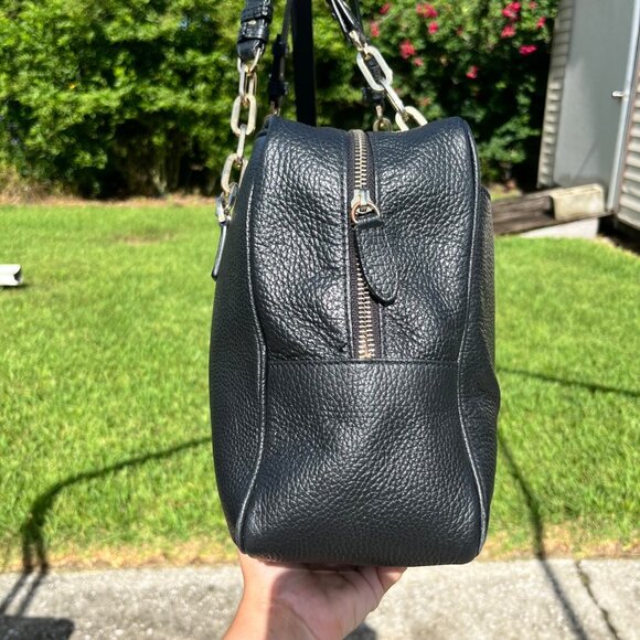 Versace Collection Black Leather Vitello Stampa Alce Medusa Logo Weekender Bag - Picture 3 of 16